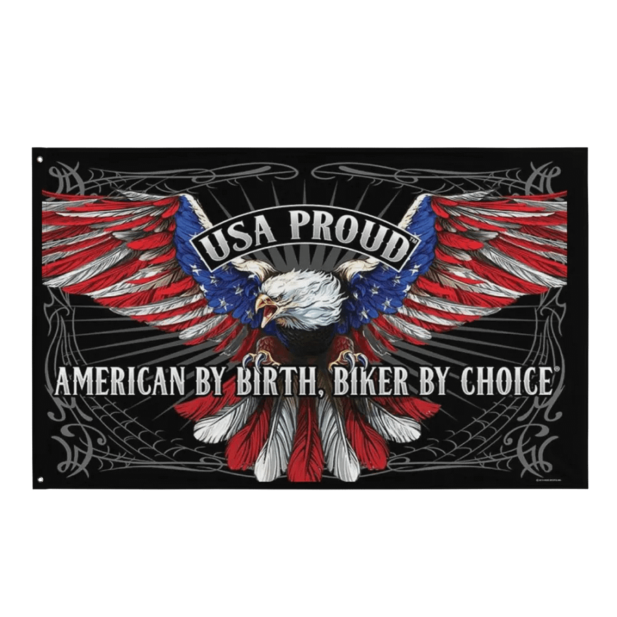 Proud Biker Eagle Flag product image (1)