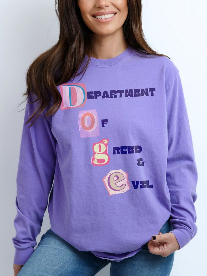 DOGE Department Of Greed And Evil Long Sleeve T Shirt, Fuck Trump And Musk LS Tee product image (13)