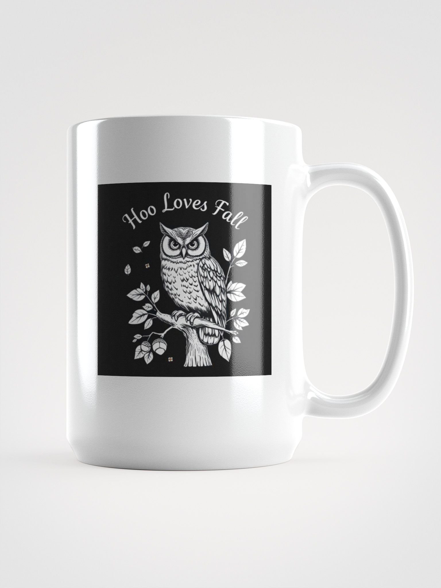 Monochrome Owl Fall Mug product image (2)