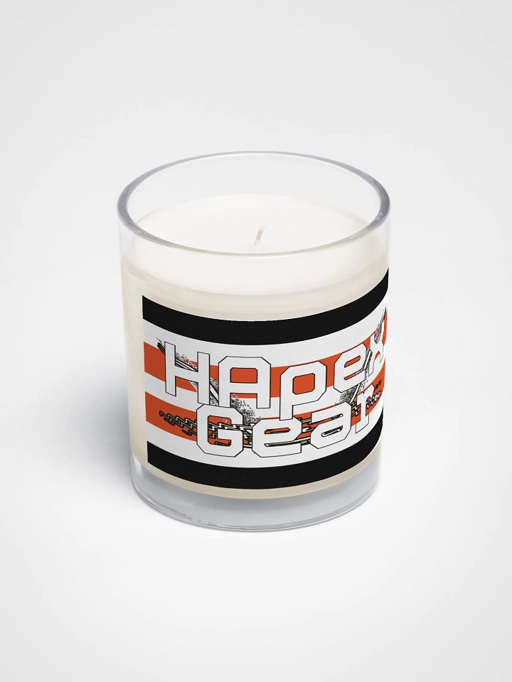 Soy Wax Candle In A Clear Glass Jar - Philadelphia Flyers Color - White HApex Gear White Logo product image (2)