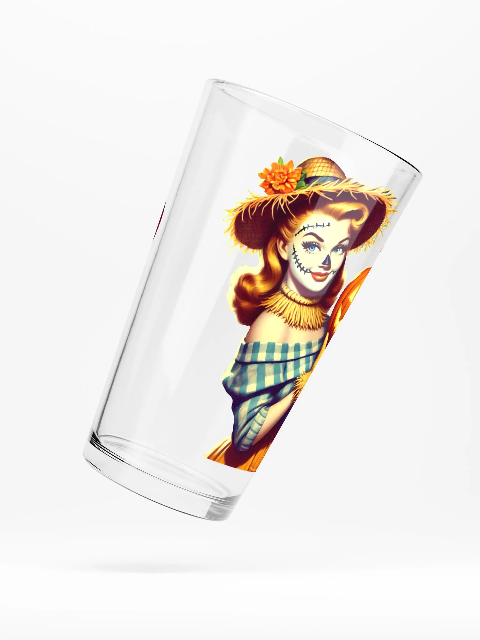 Harvest Scarecrow Halloween Shaker Pint Glass product image (5)