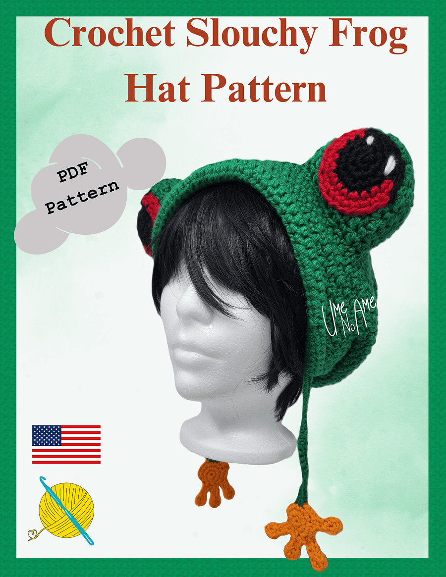 Pattern: Crochet Slouchy Frog Hat product image (1)