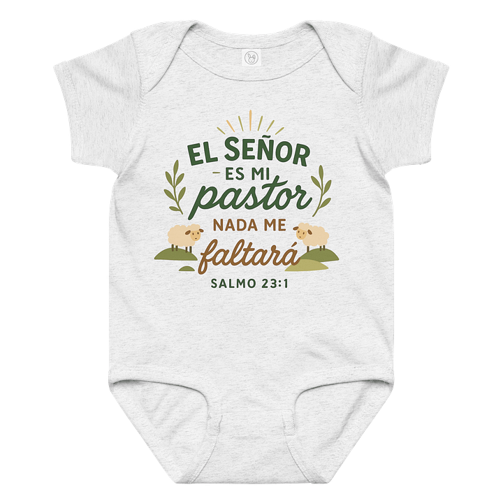 Spanish Christian Baby Onesie – “El Señor es mi Pastor” – Psalm 23:1 product image (1)