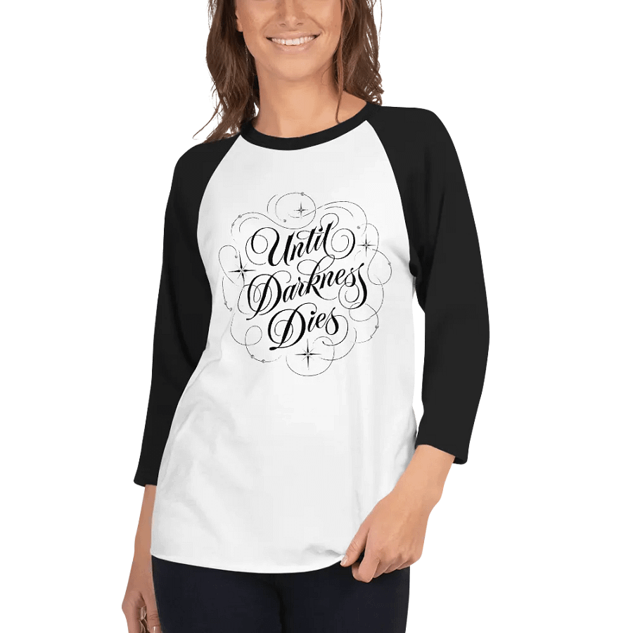 Until Darkness Dies (swirls design) Fine Jersey Raglan Tee product image (34)
