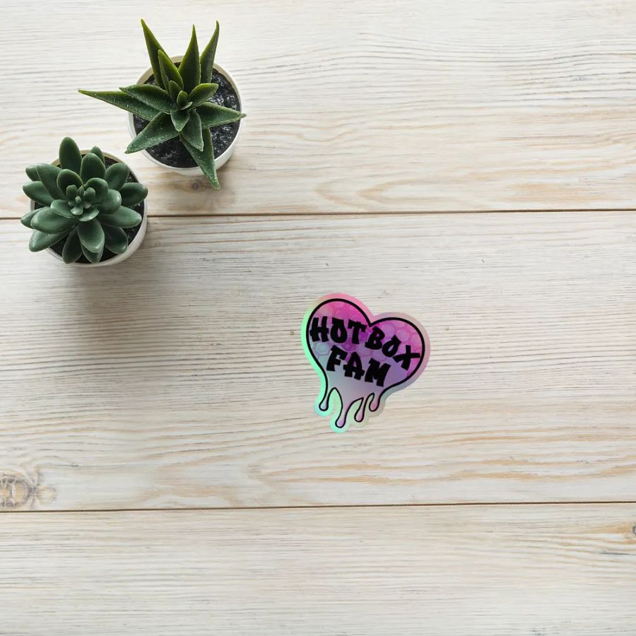 HOT BOX FAM PINK HONEY COMB LOGO STICKER product image (10)