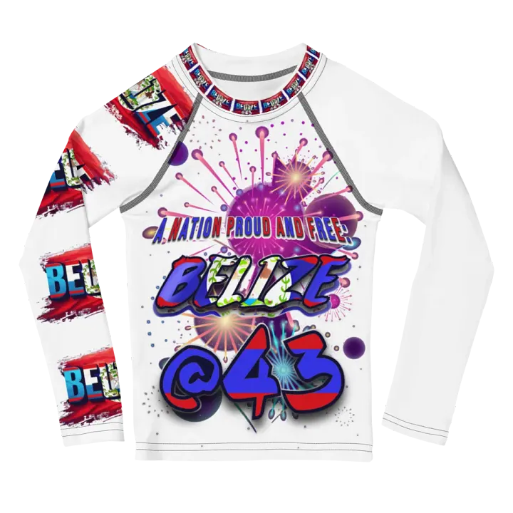 Belize Independence Kids Rash Guard product image (1)