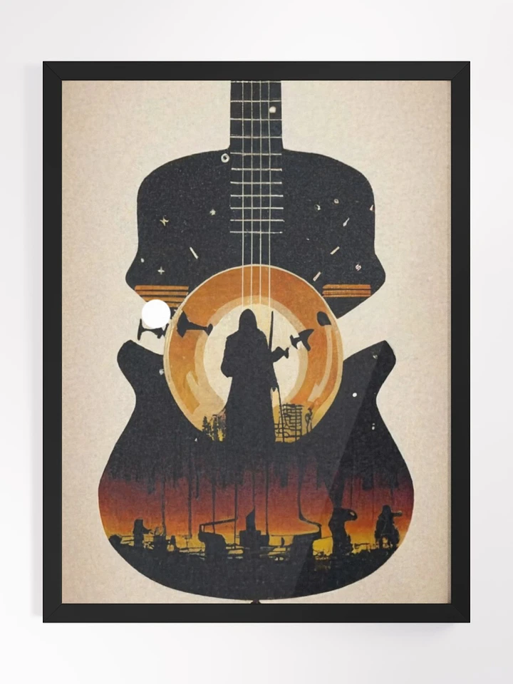 Soulful Strums: Guitar Silhouette Wall Art product image (2)