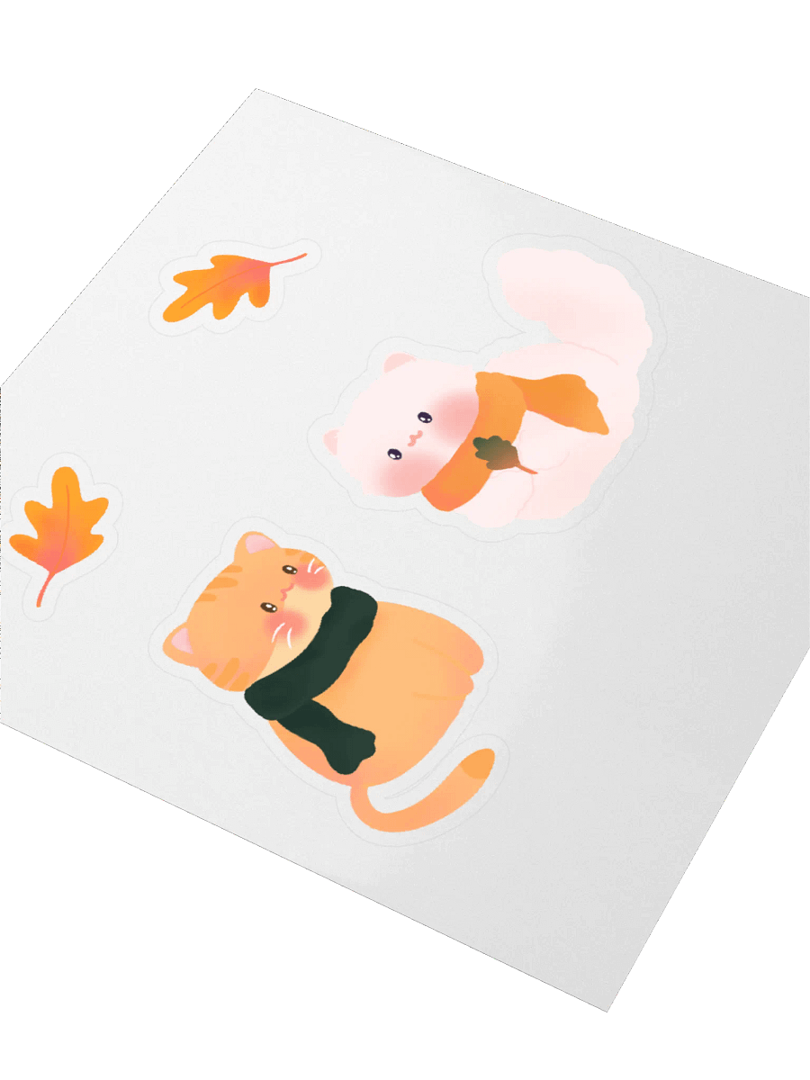 Autumn Cats Vinyl Stickers product image (3)