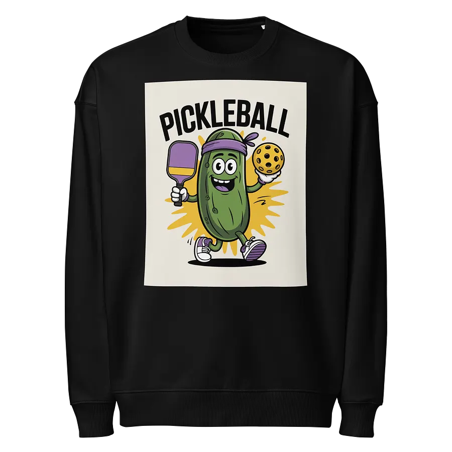 "Pickleball Pickle Crewneck – Fun Sports Cartoon Sweatshirt" product image (1)