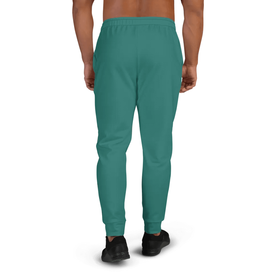 Plain Medium Teal Green True Summer Recycled Polyester Premium Men's Joggers by Treasure Pie product image (4)