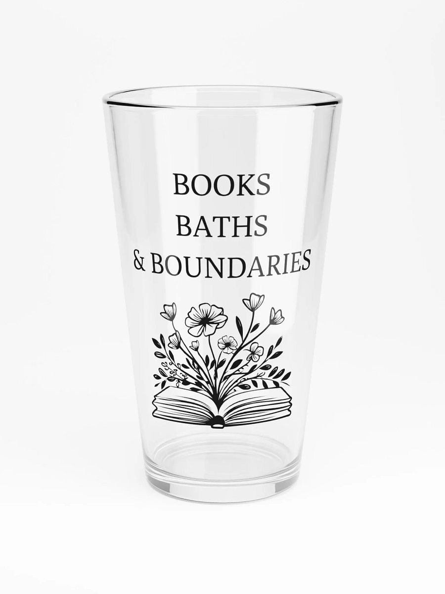 Books Baths and Boundaries - Pint Glass product image (3)