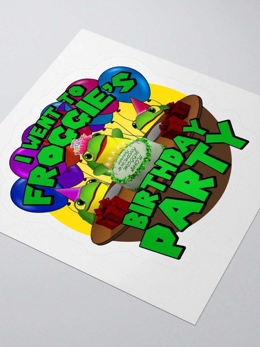 LIMITED FROGGIE'S BIRTHDAY STICKER product image (7)