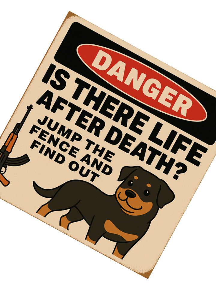 Rottweiler Warning Kiss Cut Stickers product image (5)