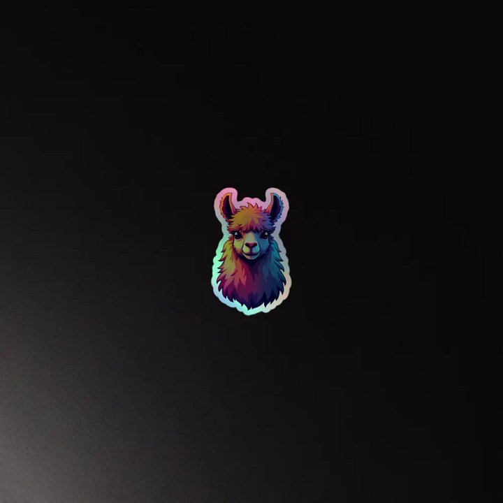 Lively Llama Holographic Sticker Sheet product image (4)