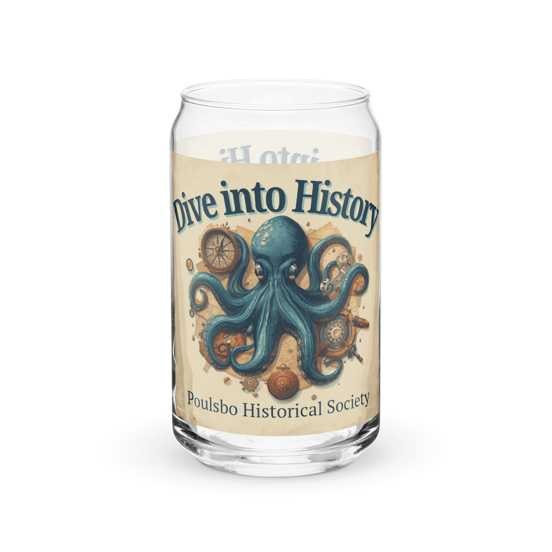 Nautical Octopus Can-Shaped Glass product image (1)