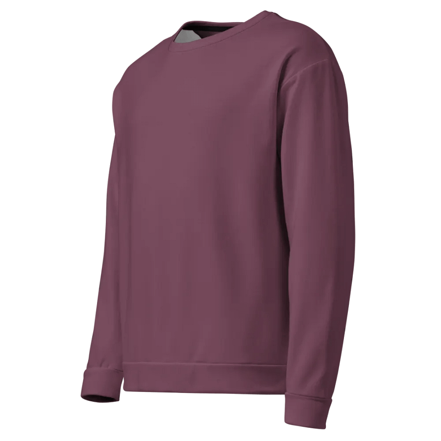 Plain Deep Purplish Red Soft Summer Unisex Recycled Polyester Heavyweight Premium Sweatshirt by Treasure Pie product image (6)