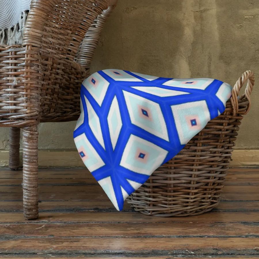 Blue Octagonal Star Throw Blanket product image (11)