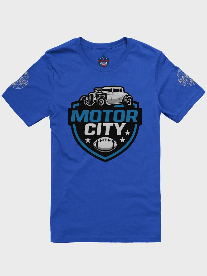 MOTOR CITY FOOTBALL BLUE SUPER SOFT TEE product image (1)