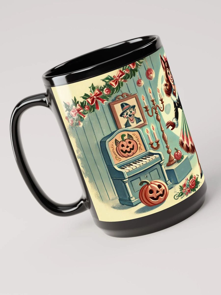 Halloween Werewolf Party Coffee Cup - 15 oz Black Glossy Mug product image (4)