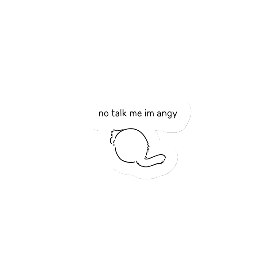 No Talk Manul Angy - Magnet product image (1)