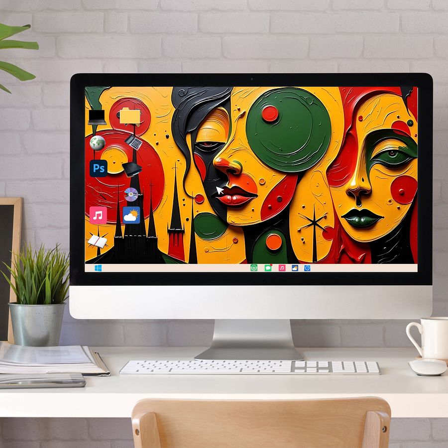 Church Folk TV Frame Art/Wallpaper Juneteenth Picture Abstract Black Woman Wall Art | Digital Download | Textured Afrocentric Printable Poster for Modern Home Decor for Black History Art product image (8)