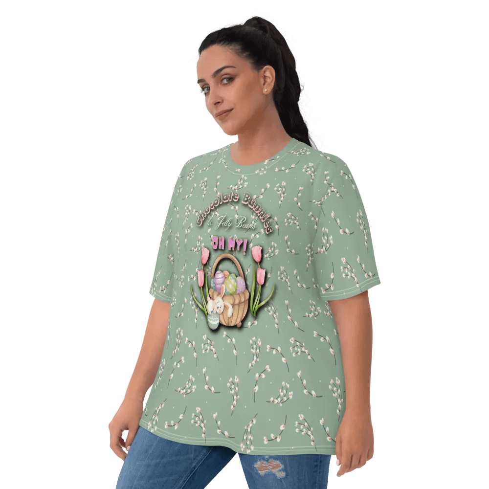 Chocolate Bunnies and Jelly Beans Oh My All Over Print T-shirt product image (9)
