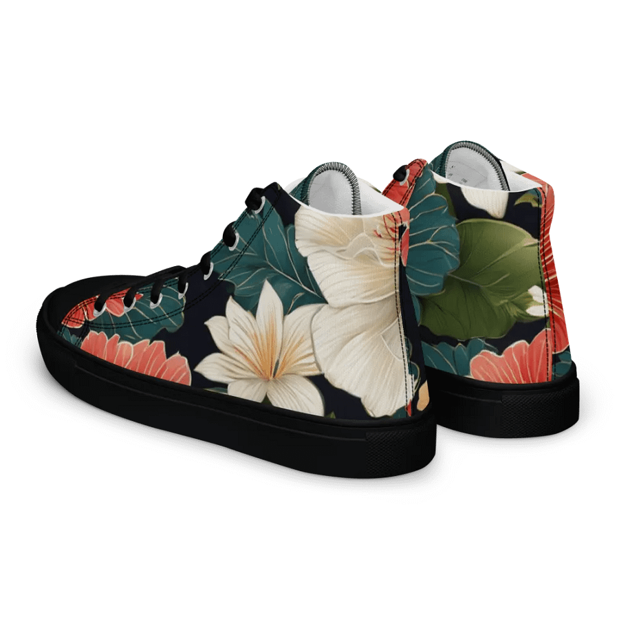 Women's Floral Harmony High Top Canvas Shoes product image (6)