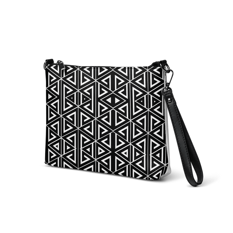 Black and white triangular elegance Crossbody Bag product image (2)