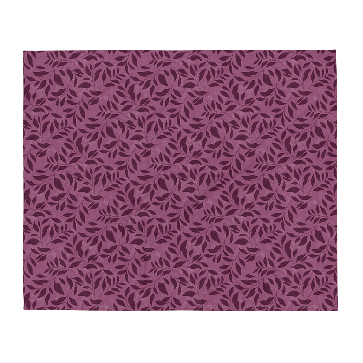 Midnight Foliage Magenta Throw Blanket product image (1)