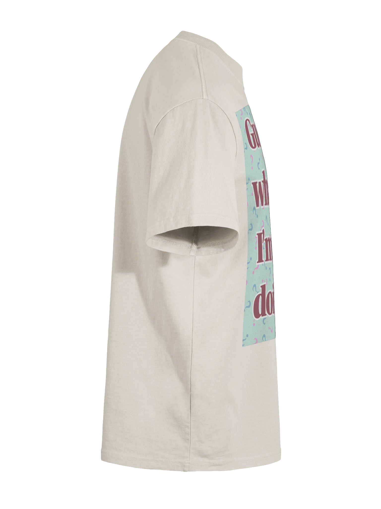 AS Colour Premium Oversized Faded T-Shirt：guess what i'm doing product image (43)