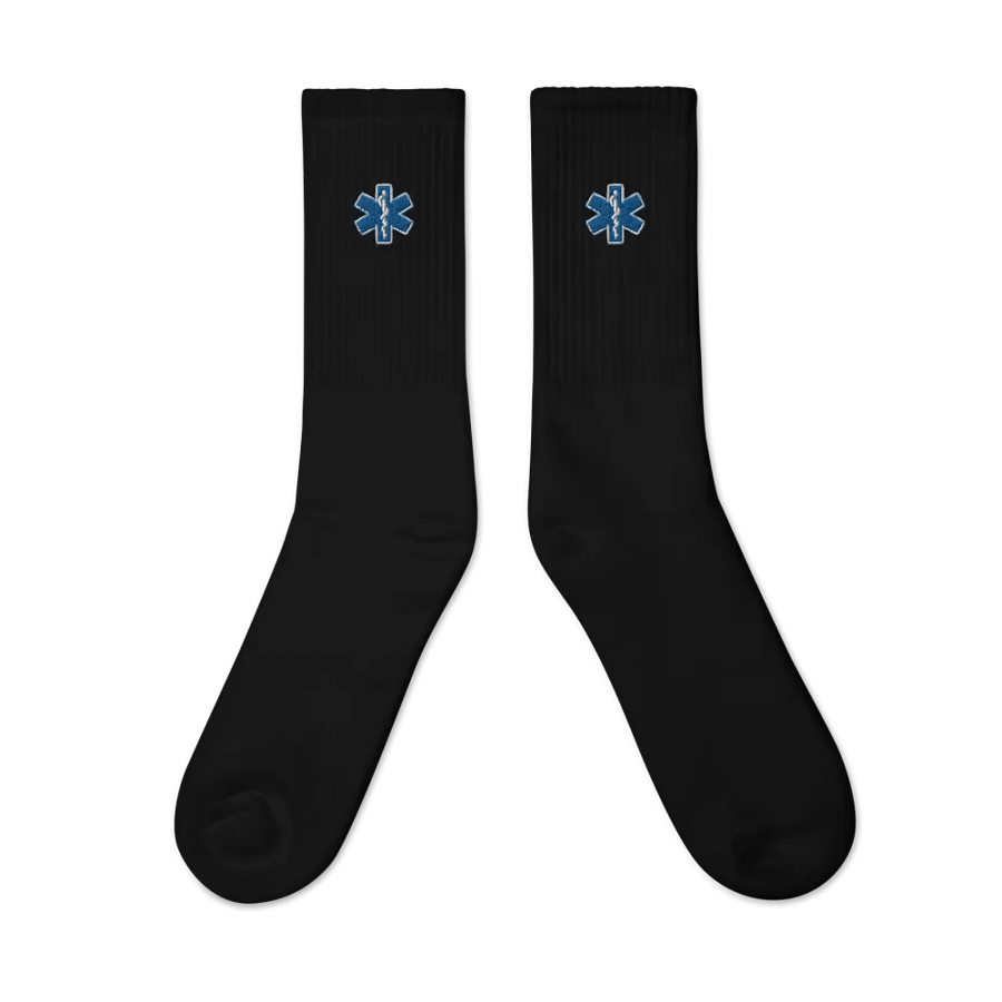 "Star of Life" Embroidered Crew Socks product image (6)
