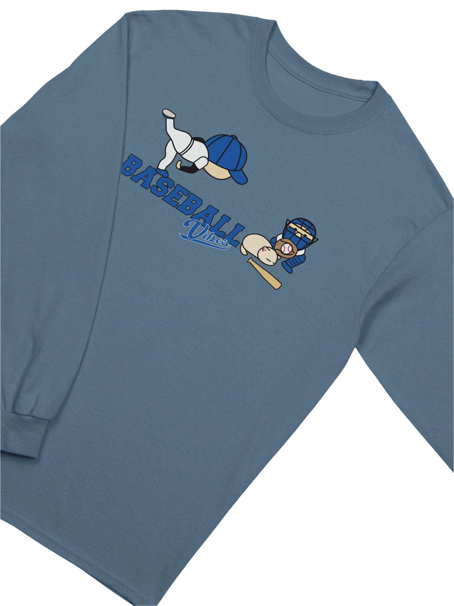 Baseball Cat (Baseball Vibes) - Unisex Adult Long Sleeve T-shirt product image (7)