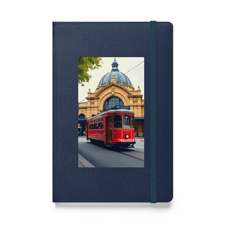 Flinders Street Railway Station, Melbourne, Australia HARDCOVER NOTEBOOK. product image (1)