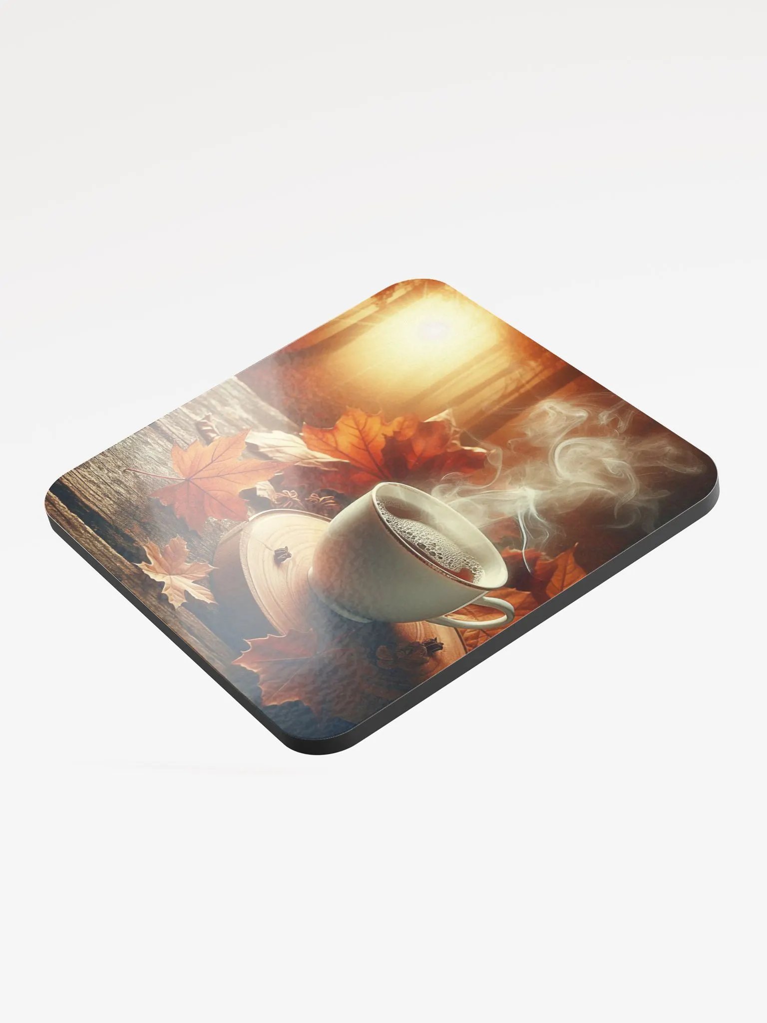 Autumn Aura Glossed Cork Coaster product image (3)