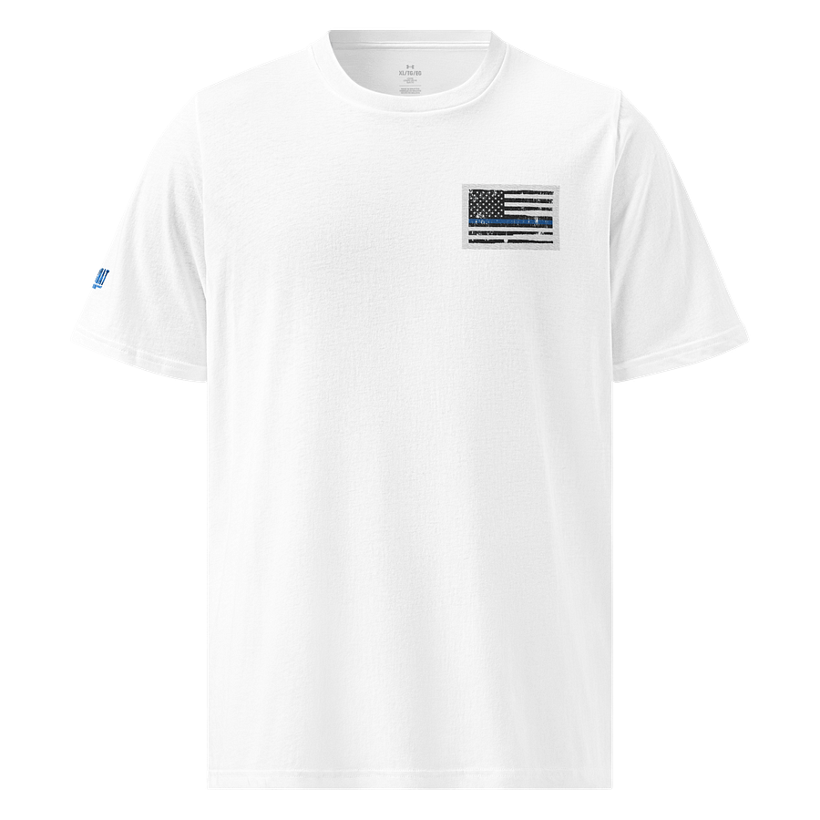 Nik The Hat | BACK THE BLUE Performance Tee – Summer ’25 (Under Armour®) product image (1)