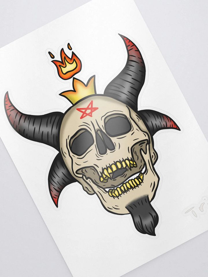 Baphomet Skull Sticker (No Background) product image (2)