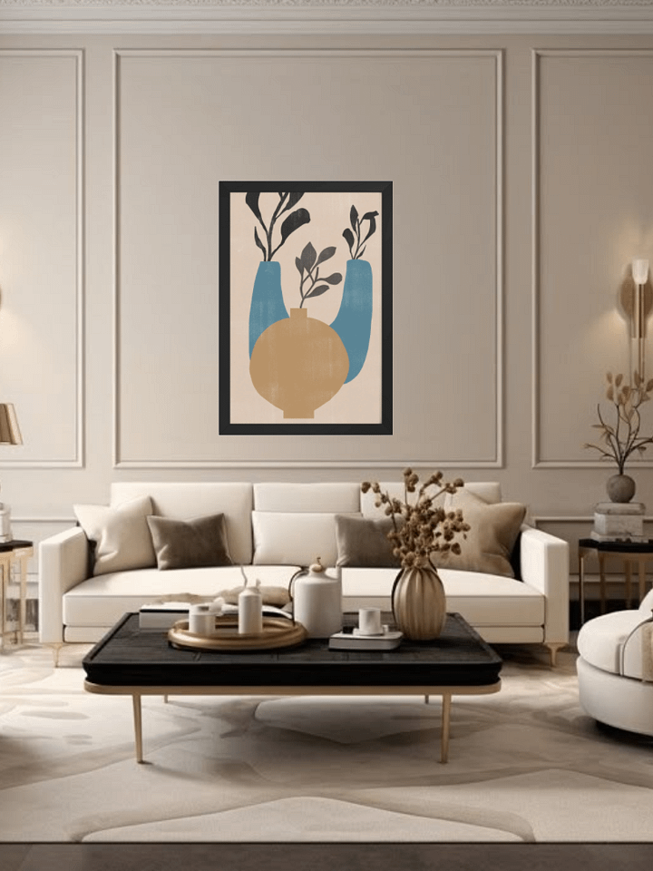 Abstract Vases and Foliage Matte Poster | Nature-Inspired Elegance for Modern Spaces product image (1)