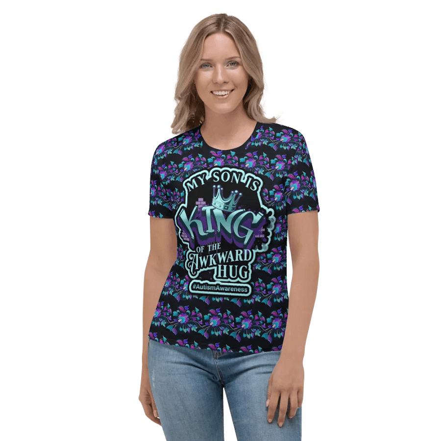 King of the Awkward Hug #Autism Awareness All Over Print T-shirt product image (6)