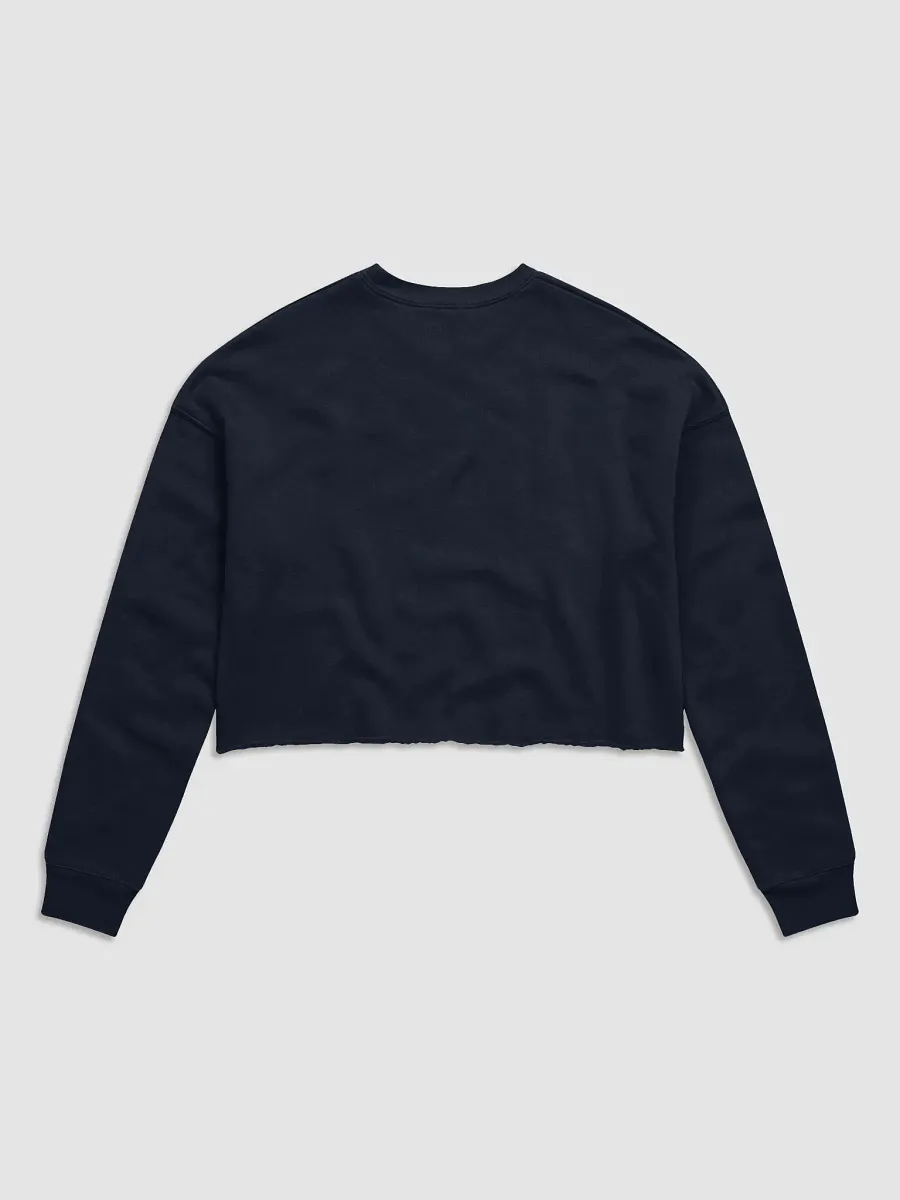 BUSY-BRAINED (lined design, #BDCAEF) Women's Fleece Crop Sweatshirt product image (19)
