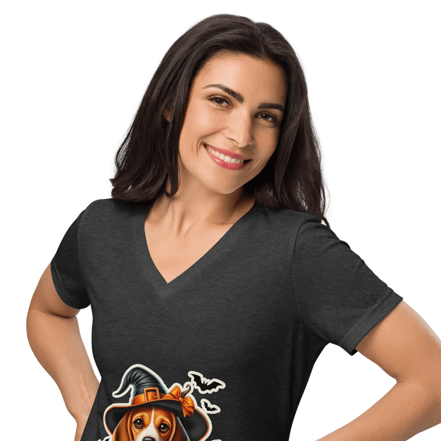 Halloween Pumpkin Beagle - V-neck product image (37)