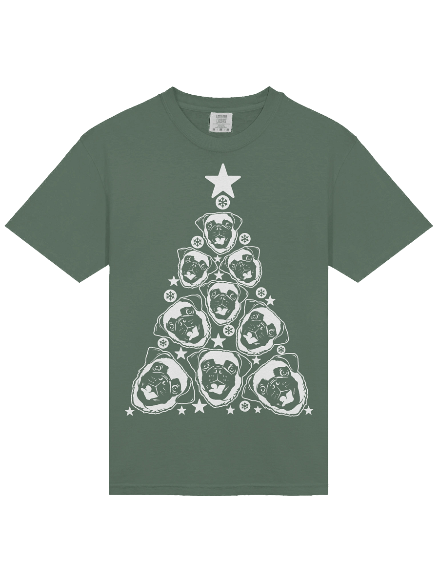 Pug(2) Christmas Tree T-Shirt product image (23)