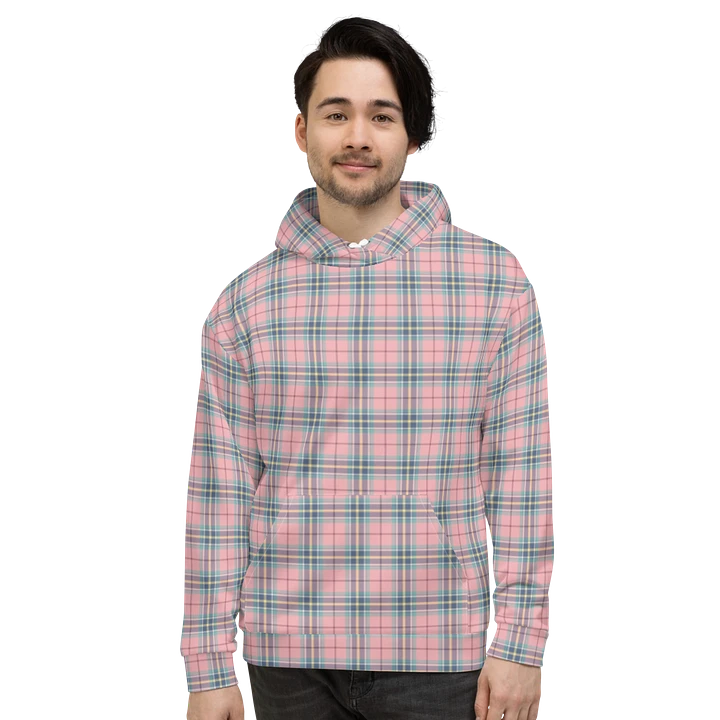 Pastel Pink, Mint Green, and Yellow Plaid Hoodie product image (2)