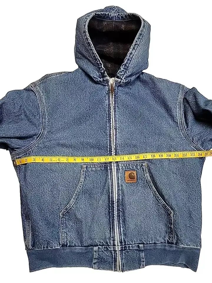 Vintage Carhartt JB1198 Blanket Lined ASAP Rocky Denim Jacket Men Large USA Made product image (3)