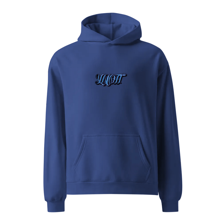YNOTT Gradient Typography Hoodie - Cobalt BLUE product image (4)