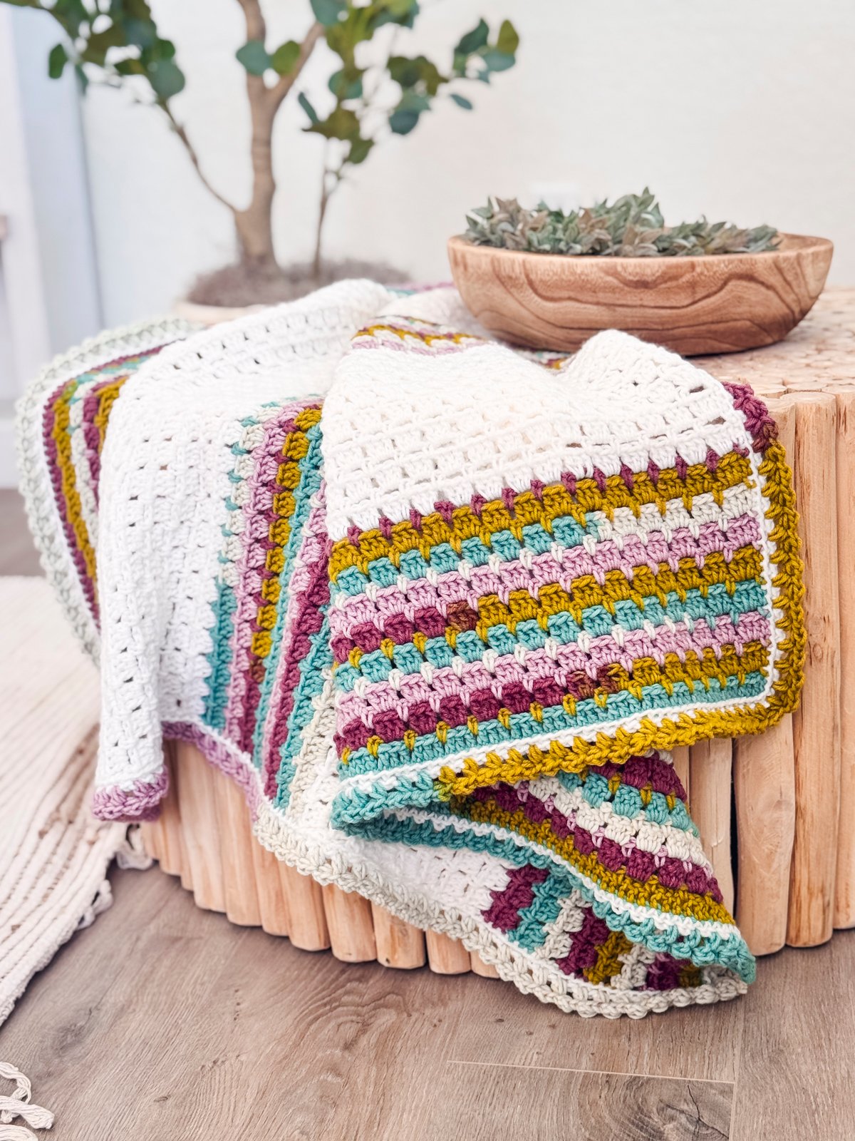 Block Stitch Crochet Blanket Pattern product image (5)