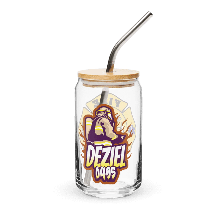 Can-Shaped Glass with Lid & Straw product image (1)