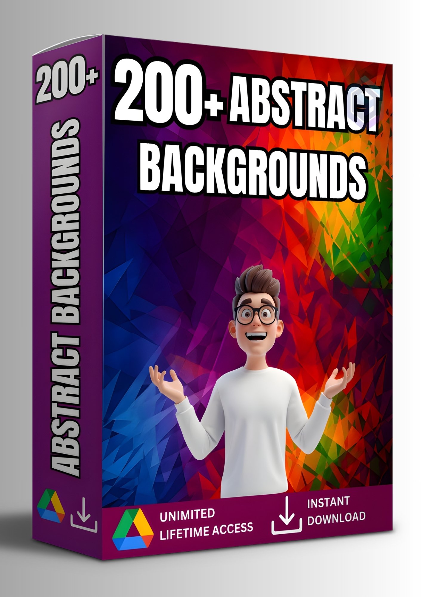 200+ ABSTRACT BACKGROUNDS BUNDLE | HIGH-RESOLUTION DIGITAL TEXTURES FOR DESIGNERS, CREATORS & CONTENT PROJECTS product image (1)