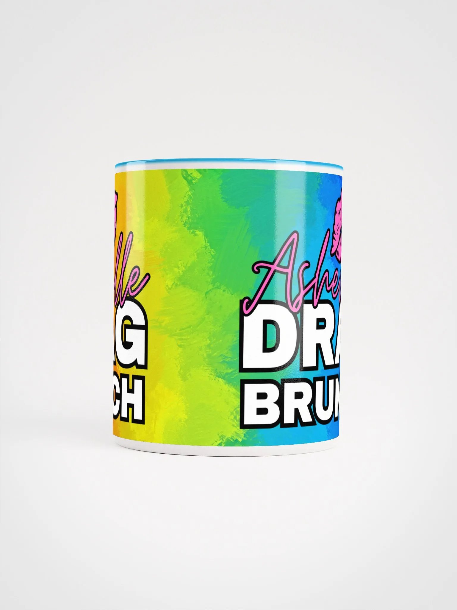 Asheville Drag Brunch Rainbow Brushstroke Mug product image (3)