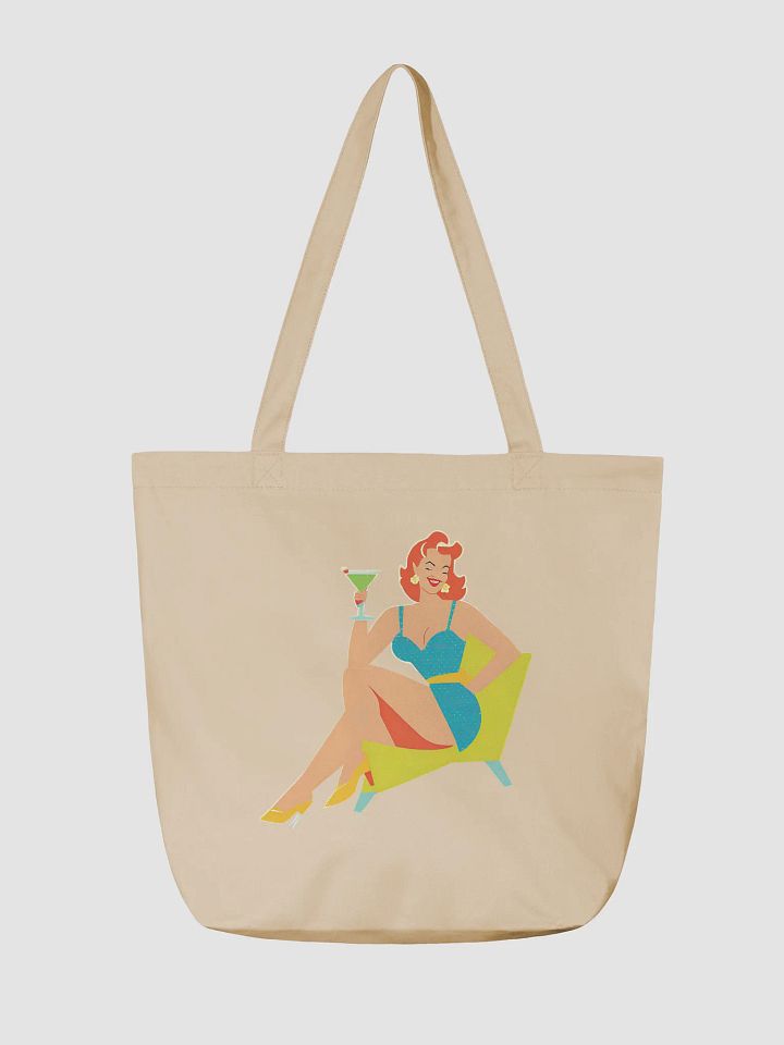 Vintage Glamour Tote: Retro Pin-Up Illustration product image (2)