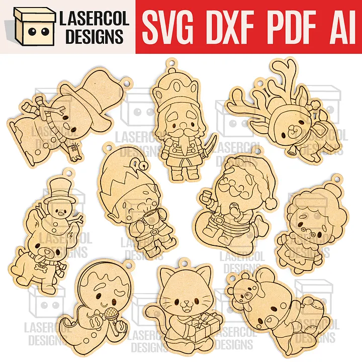 Christmas Ornaments - Laser Cut Files product image (1)